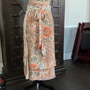 Silk Hawaiian Wrap Skirt/dress